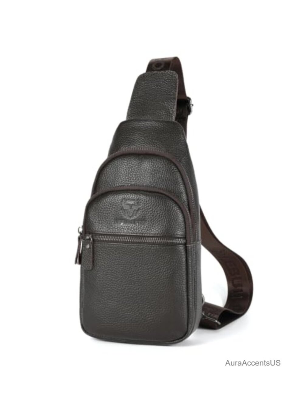 Leather Sling Crossbody Bag Adjustable Strap Unisex Commute Travel